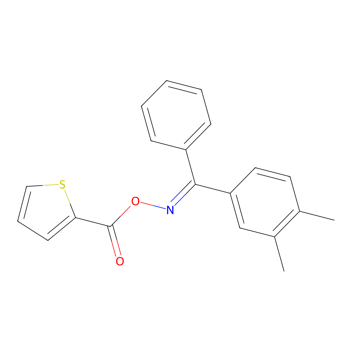 [[(3,4-Dimethylphenyl)-phenylmethylidene]amino] thiophene-2-carboxylate molecular structure, CAS 1025576-93-5