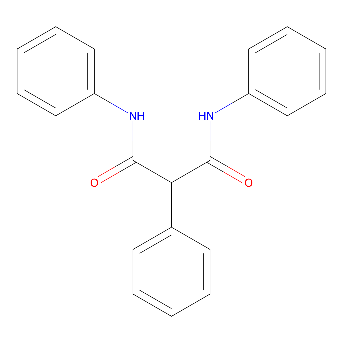 N,N',2-triphenylpropanediamide molecular structure, CAS 10256-14-1