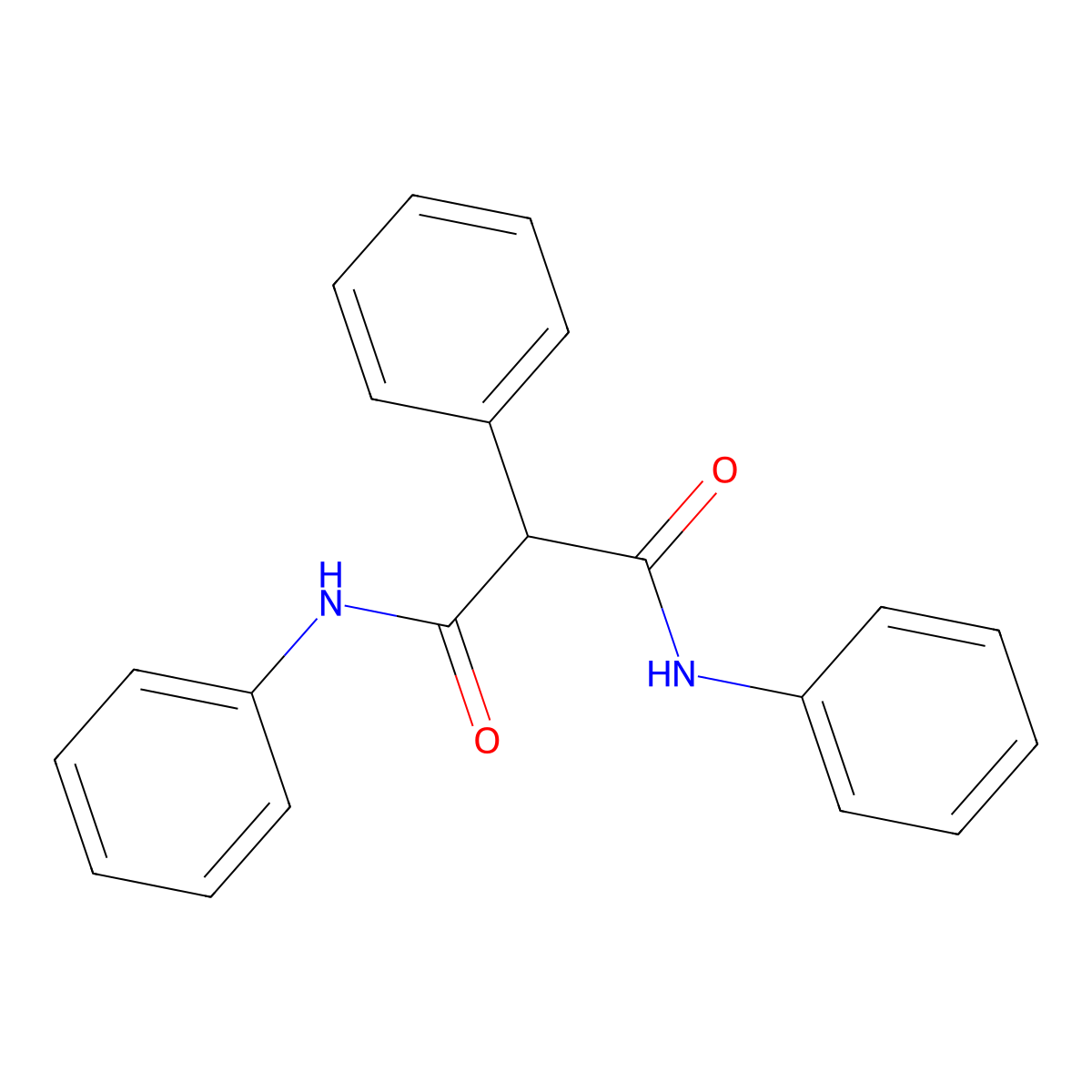 N,N',2-triphenylpropanediamide molecular structure, CAS 10256-14-1