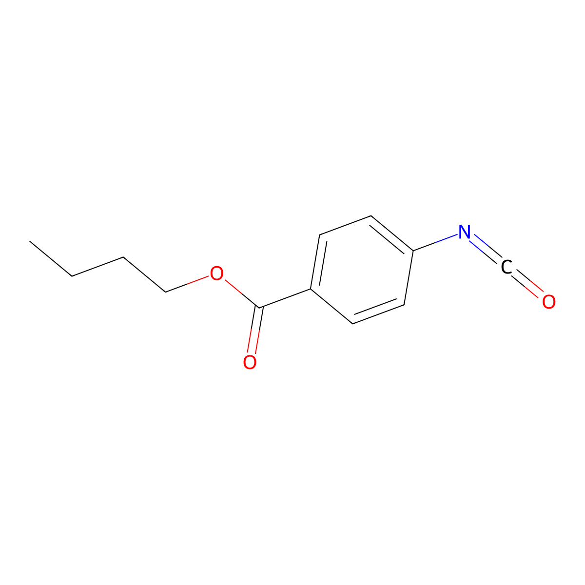 Butyl 4-isocyanatobenzoate molecular structure, CAS 102561-47-7