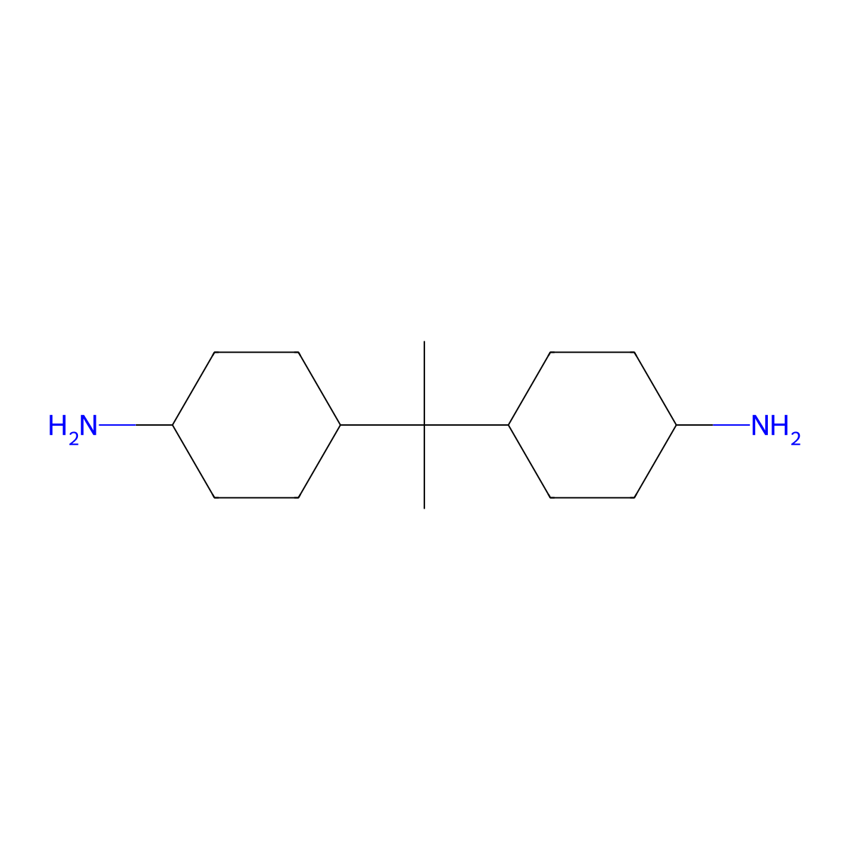 2,2-Bis(4-aminocyclohexyl)propane molecular structure, CAS 102561-55-7