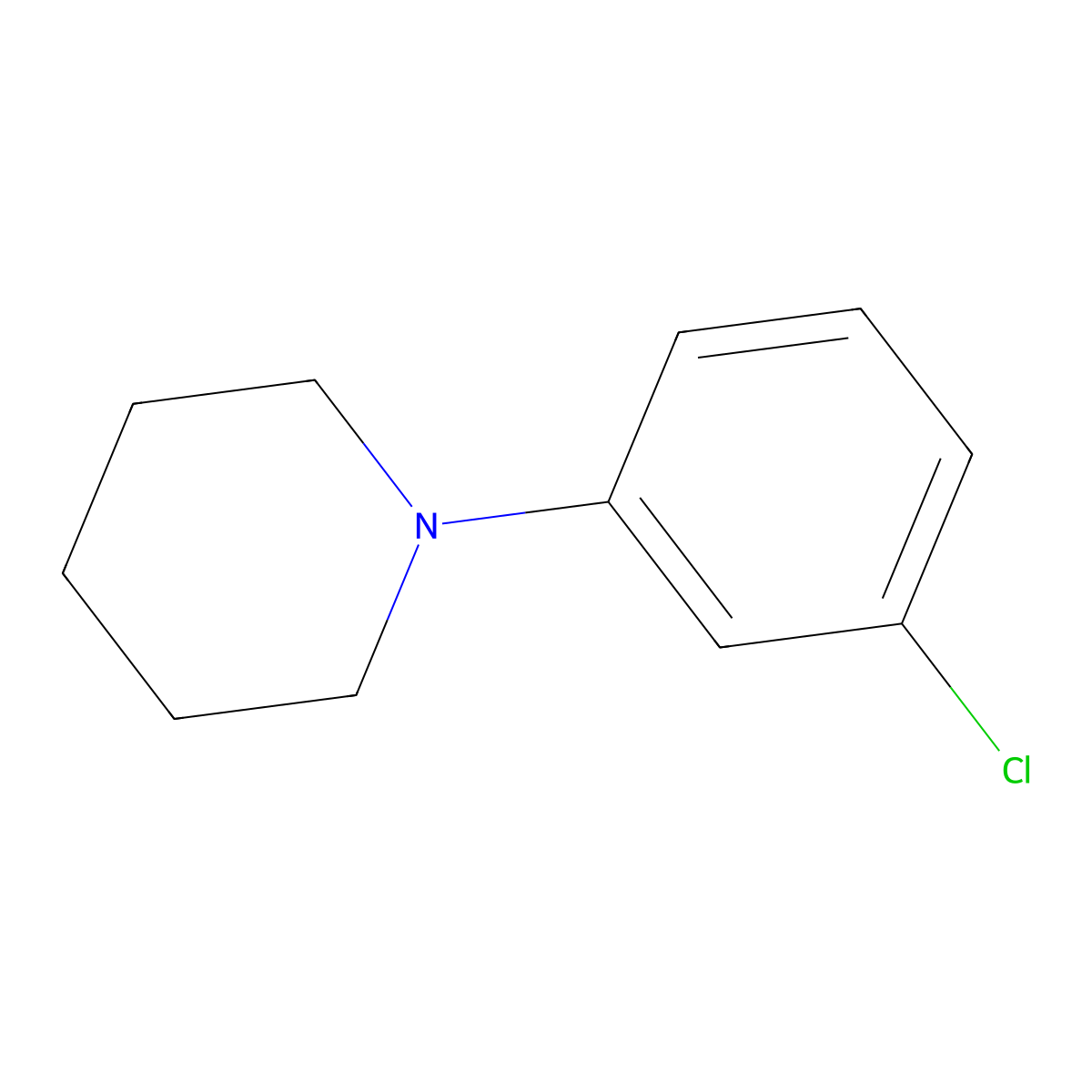 1-(3-Chlorophenyl)piperidine molecular structure, CAS 102563-84-8