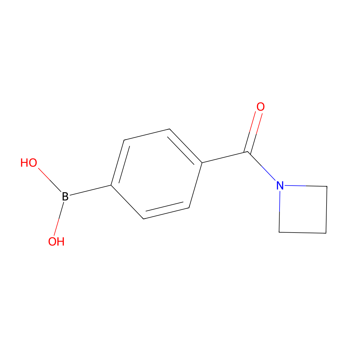 (4-(Azetidine-1-carbonyl)phenyl)boronic acid molecular structure, CAS 1025664-35-0