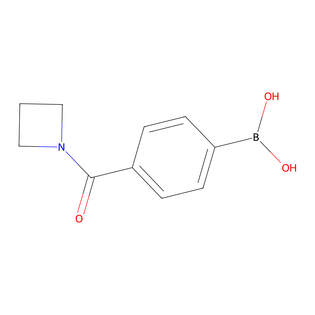 (4-(Azetidine-1-carbonyl)phenyl)boronic acid molecular structure, CAS 1025664-35-0