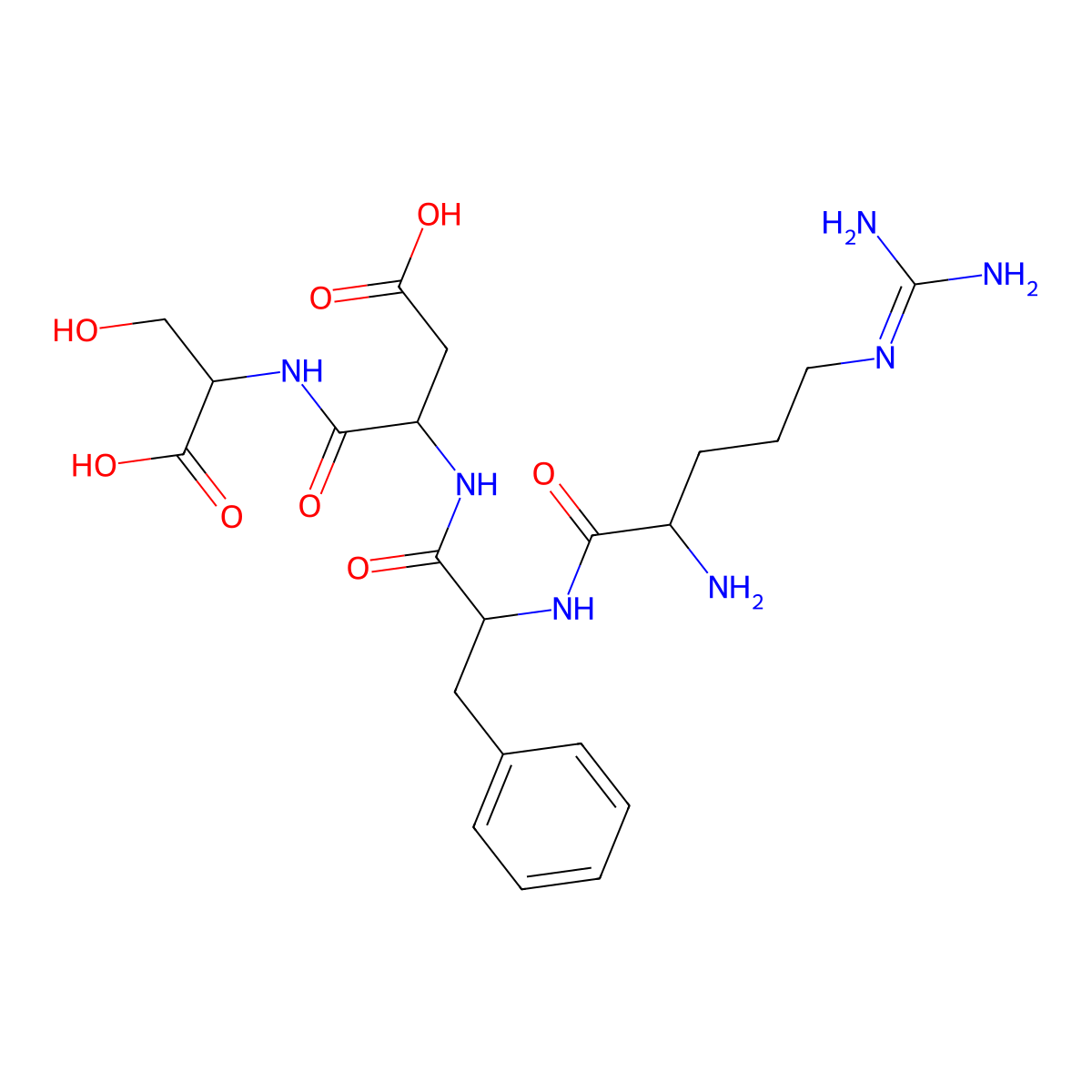 Arg-Phe-Asp-Ser molecular structure, CAS 102567-19-1