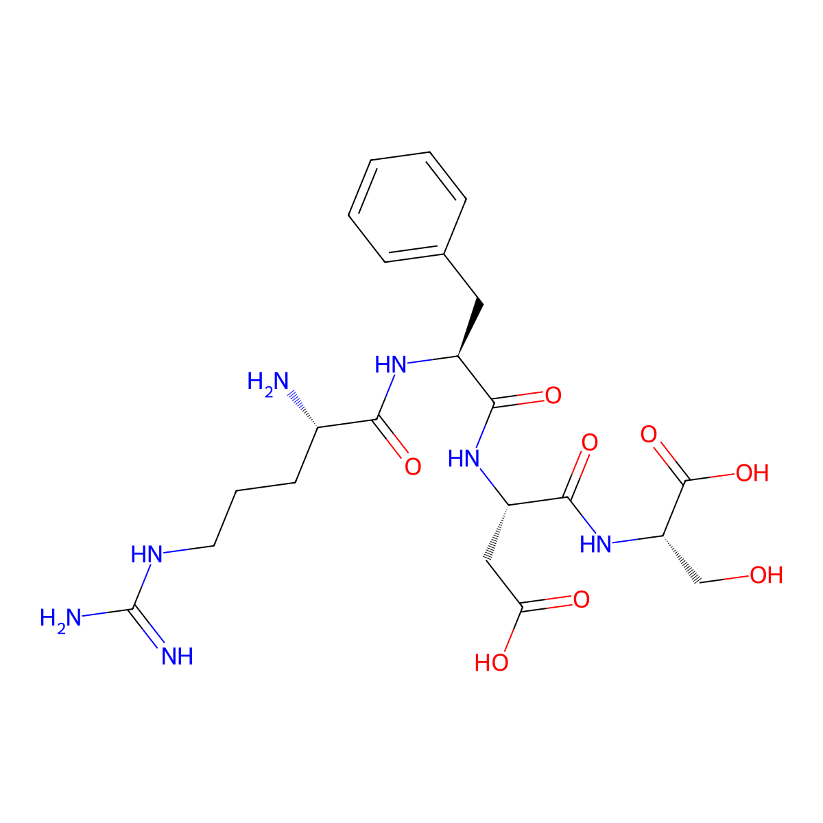 Arg-Phe-Asp-Ser molecular structure, CAS 102567-19-1
