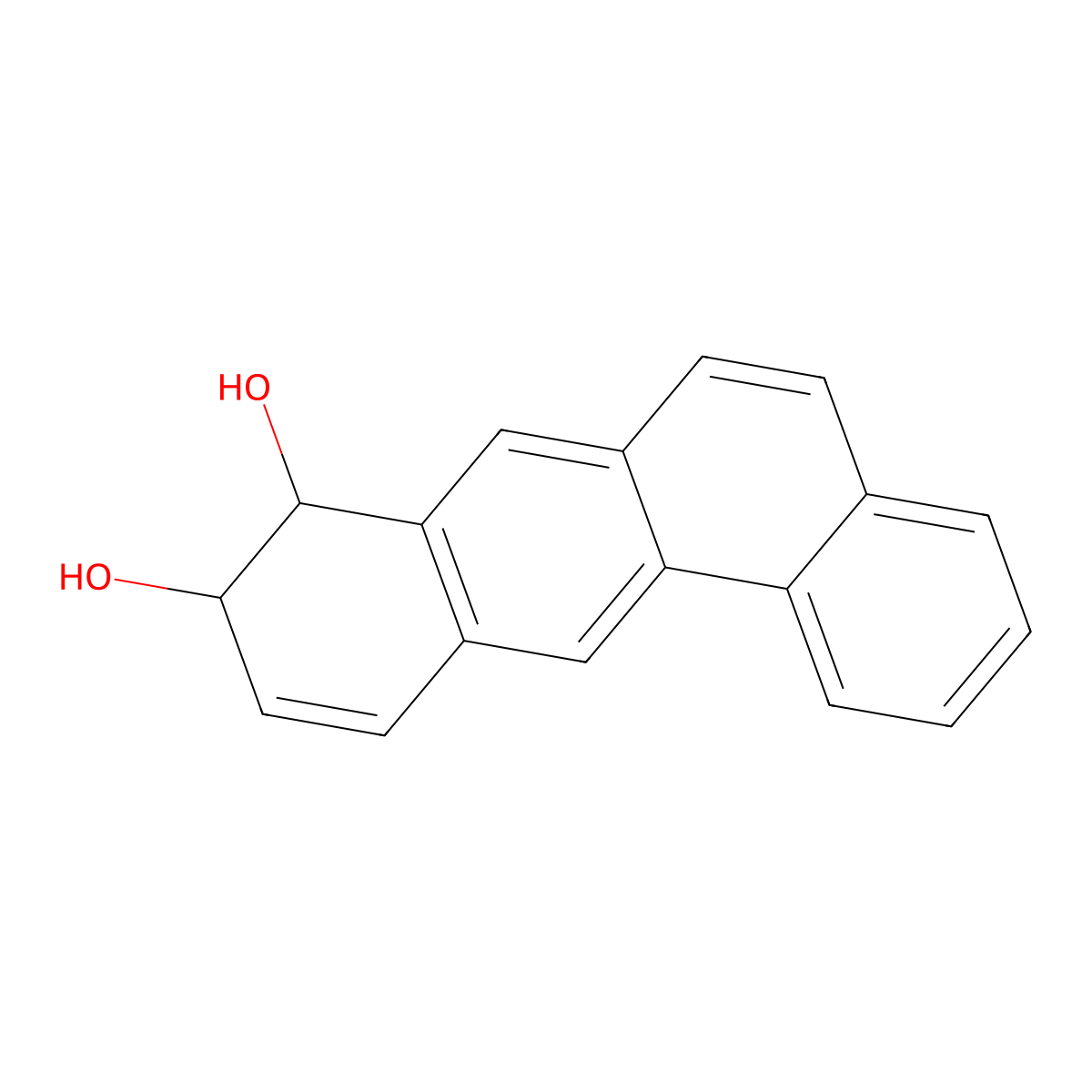 trans-8,9-Dihydro-benz(a)anthracene-8,9-diol molecular structure, CAS 102567-20-4