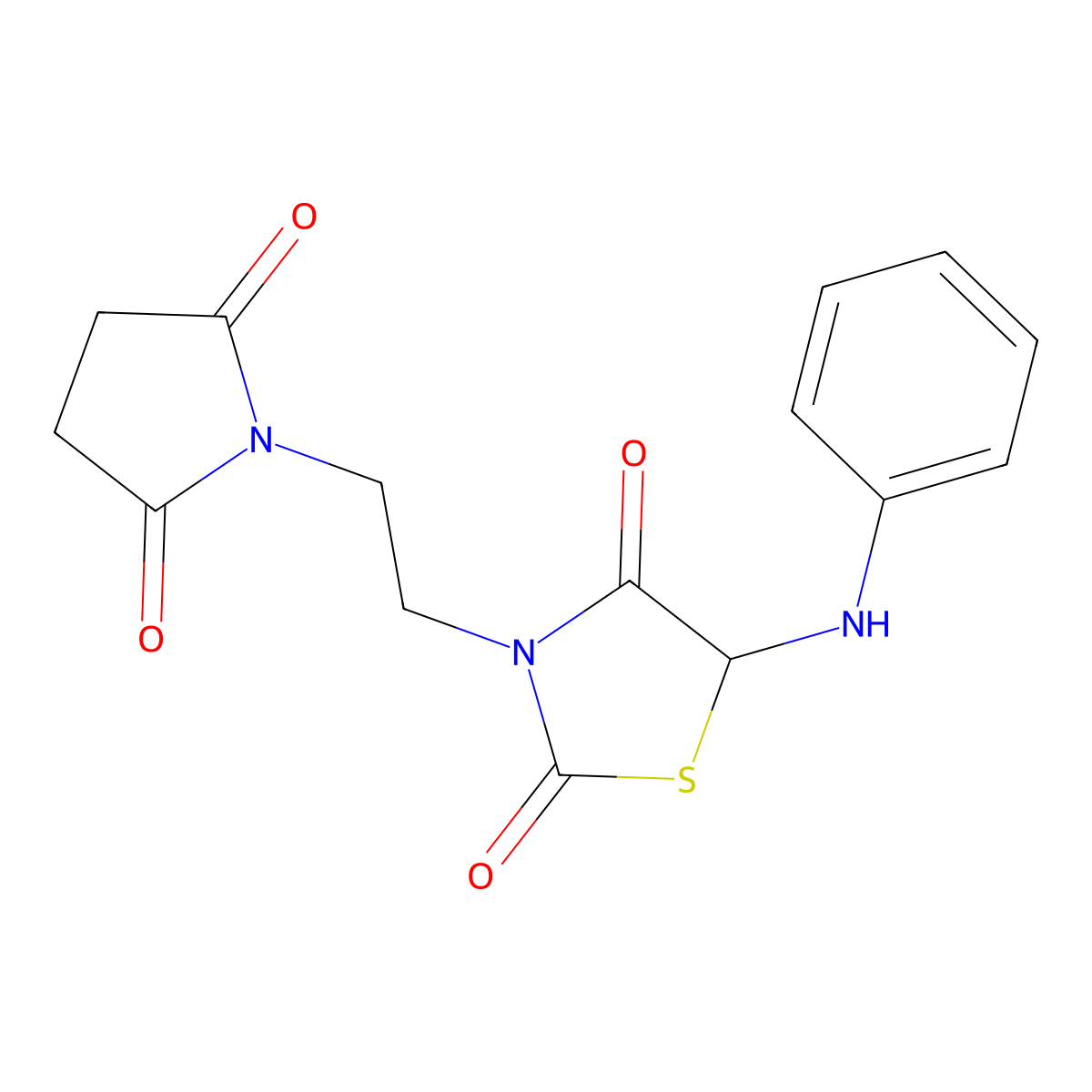 3-(2-(2,5-Dioxopyrrolidin-1-yl)ethyl)-5-(phenylamino)thiazolidine-2,4-dione molecular structure, CAS 1025687-77-7