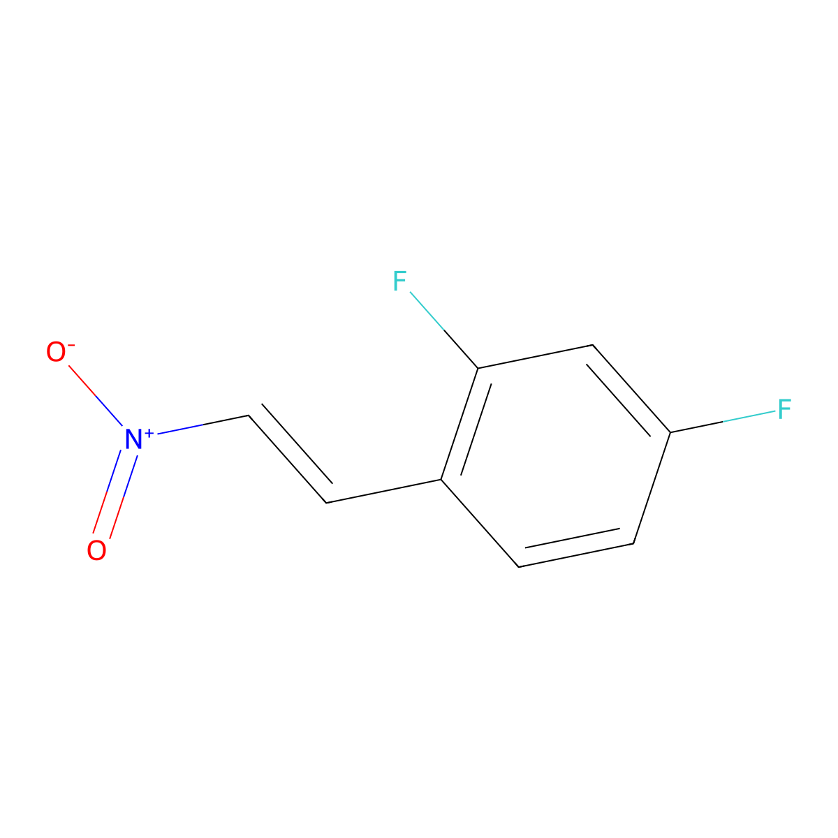 2,4-difluoro-1-((E)-2-nitroethenyl)benzene molecular structure, CAS 1025689-55-7