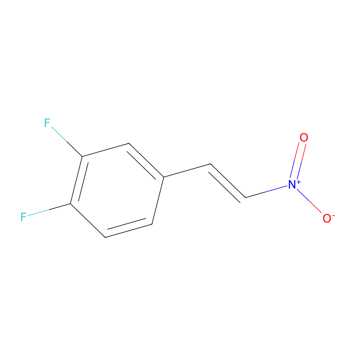 1,2-difluoro-4-[(E)-2-nitroethenyl]benzene molecular structure, CAS 1025692-47-0