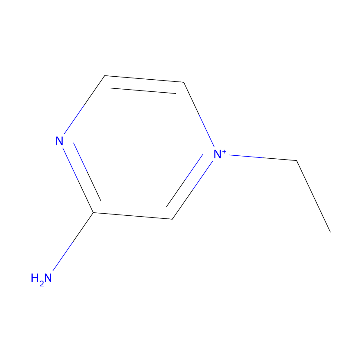 3-Amino-1-ethylpyrazin-1-ium molecular structure, CAS 1025694-04-5