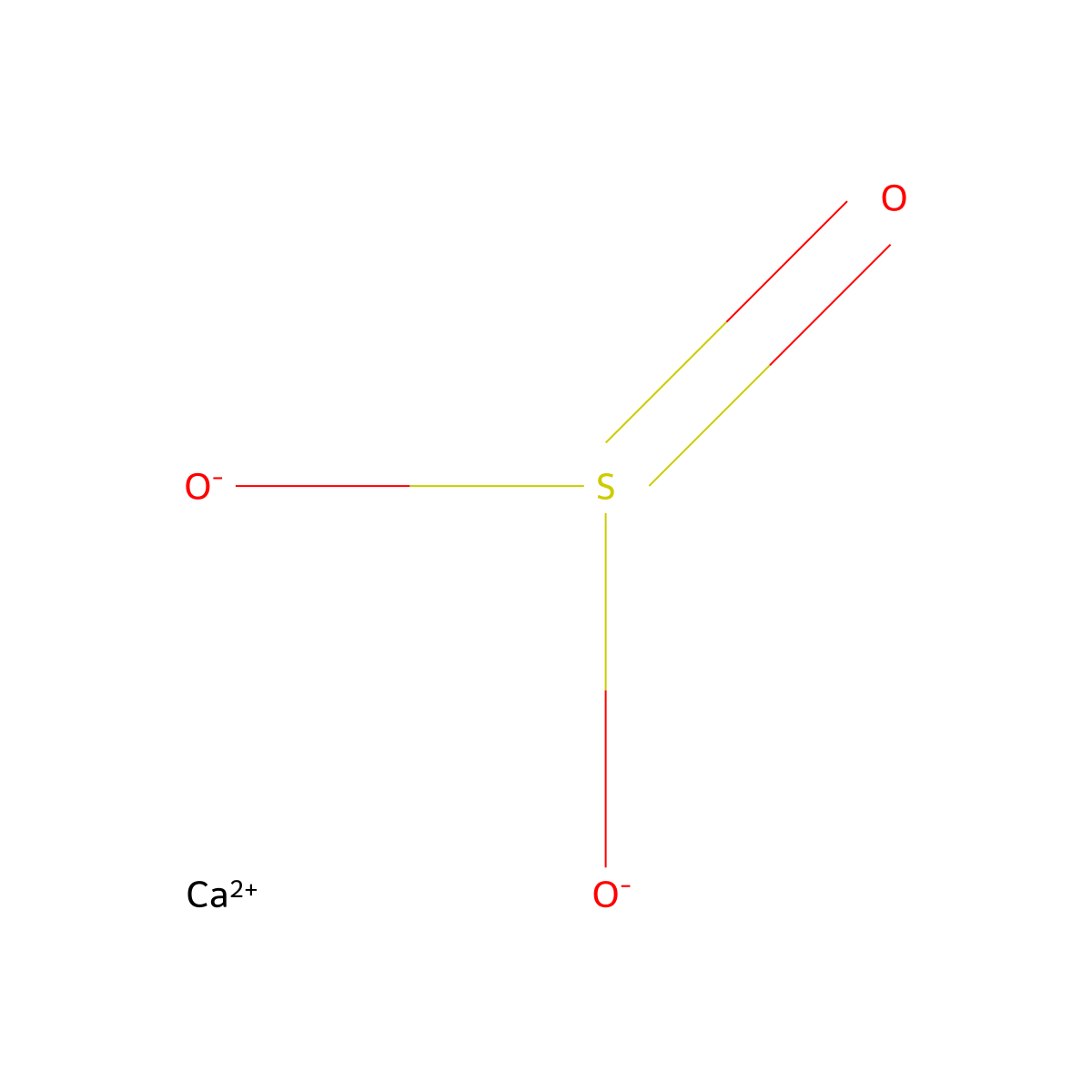 Calcium sulfite molecular structure, CAS 10257-55-3