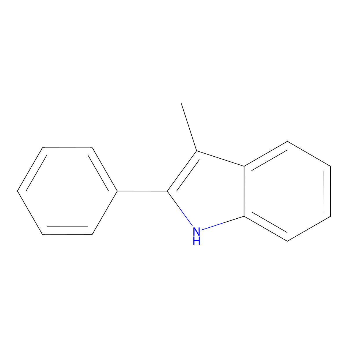 3-Methyl-2-phenyl-1H-indole molecular structure, CAS 10257-92-8