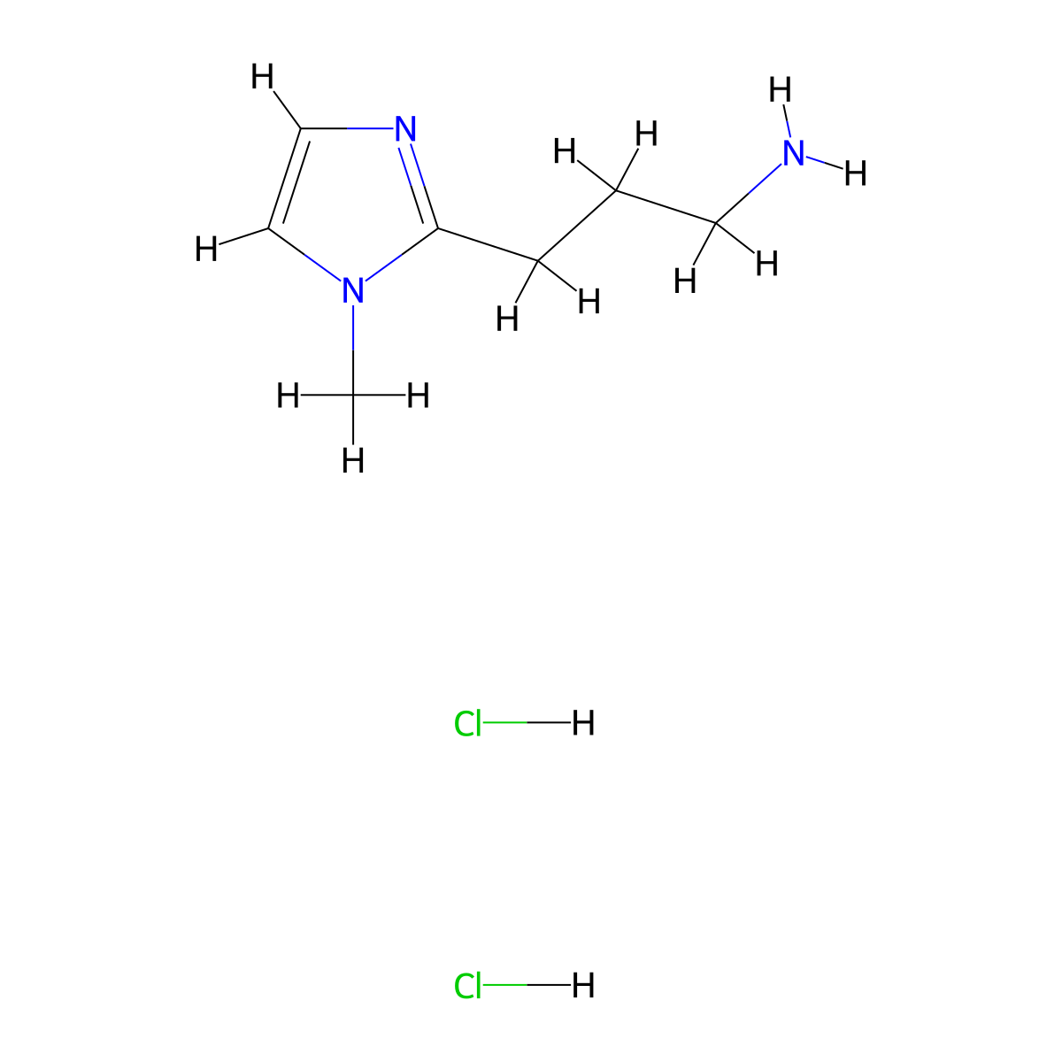 [3-(1-methyl-1H-imidazol-2-yl)propyl]amine dihydrochloride molecular structure, CAS 102570-18-3