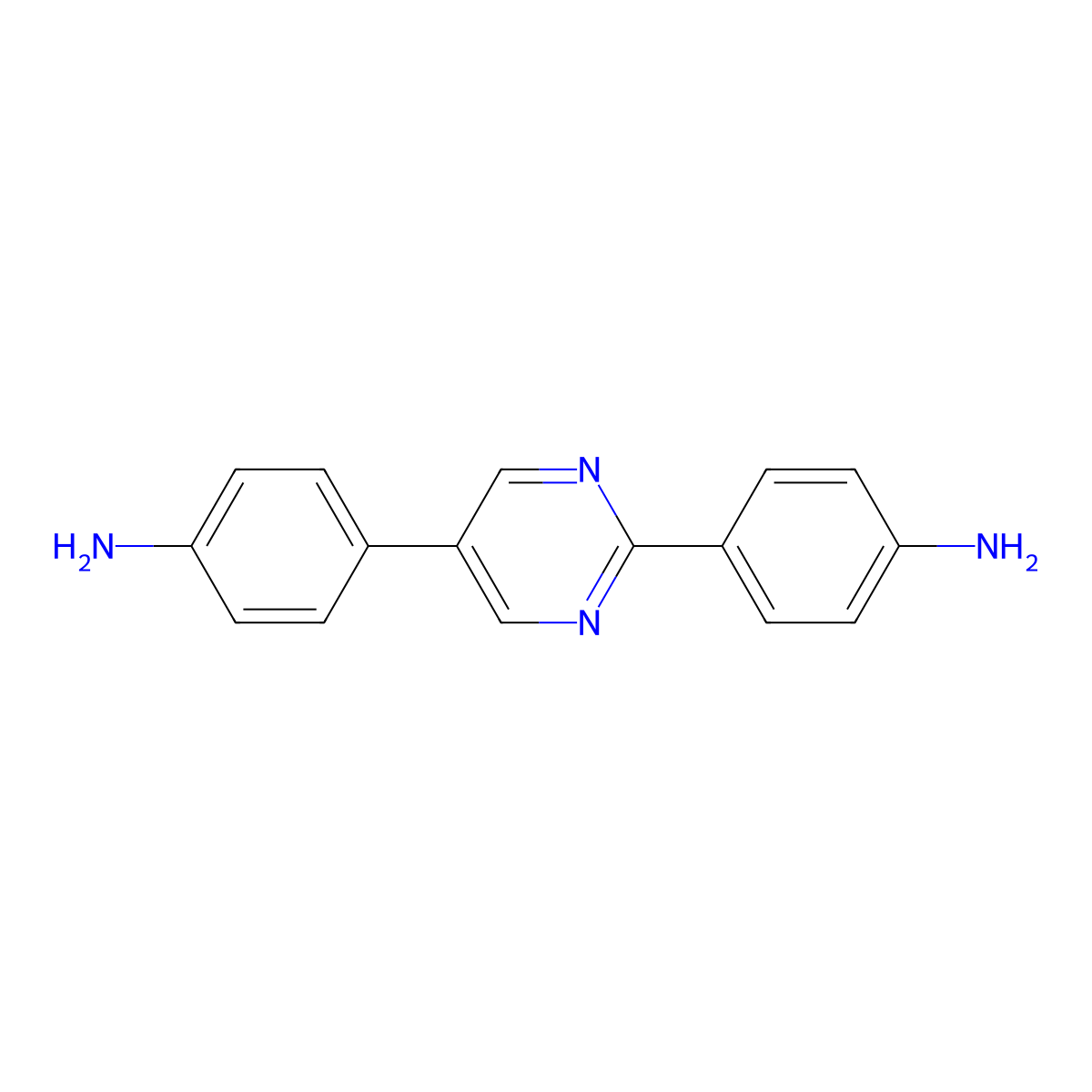2,5-Bis(4-aminophenyl)-pyrimidine molecular structure, CAS 102570-64-9