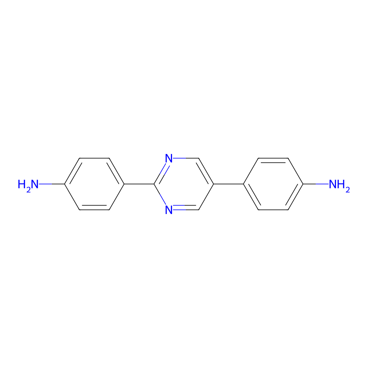 2,5-Bis(4-aminophenyl)-pyrimidine molecular structure, CAS 102570-64-9