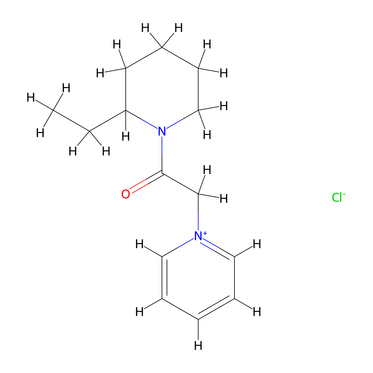 1-[2-(2-Ethylpiperidino)-2-oxoethyl]pyridinium chloride molecular structure, CAS 1025707-84-9