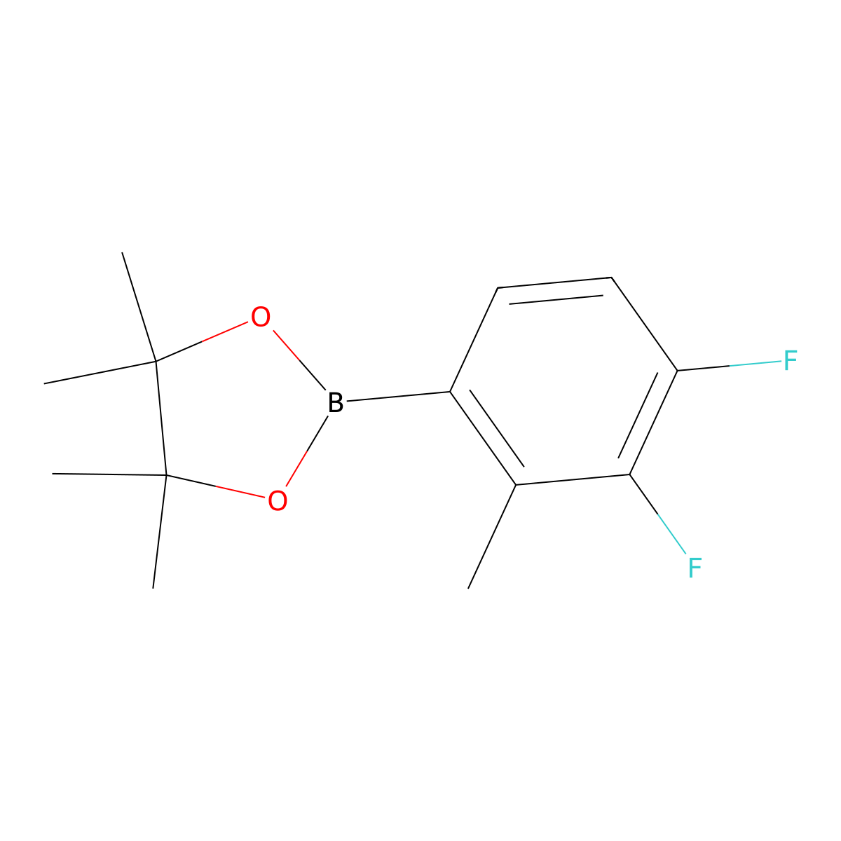 2-(3,4-Difluoro-2-methylphenyl)-4,4,5,5-tetramethyl-1,3,2-dioxaborolane molecular structure, CAS 1025707-97-4