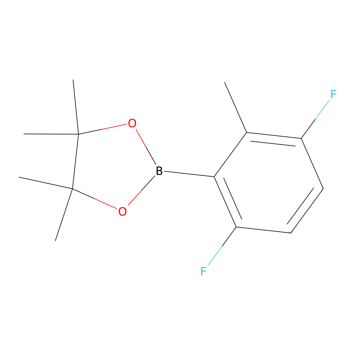 2-(3,6-Difluoro-2-methylphenyl)-4,4,5,5-tetramethyl-1,3,2-dioxaborolane molecular structure, CAS 1025707-98-5