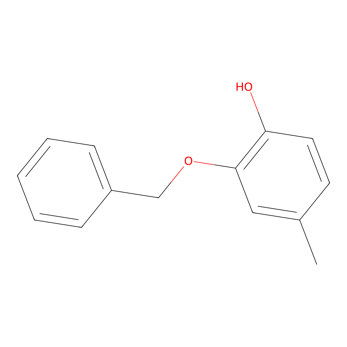 2-(Benzyloxy)-4-methylphenol molecular structure, CAS 1025708-75-1
