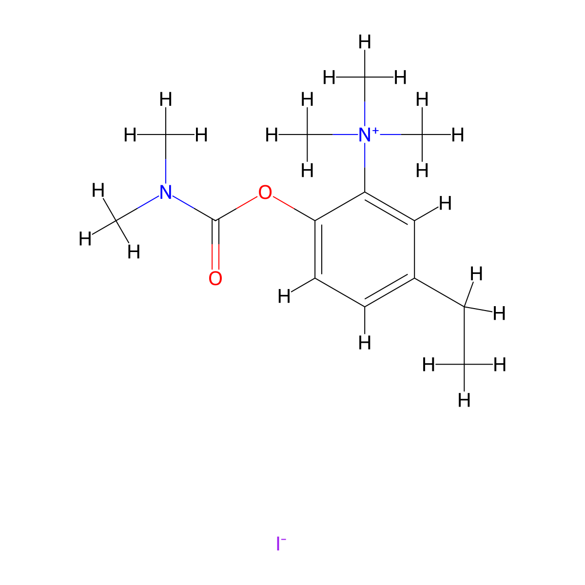 Ammonium, (5-ethyl-2-hydroxyphenyl)trimethyl-, iodide, dimethylcarbamate (ester) molecular structure, CAS 102571-31-3