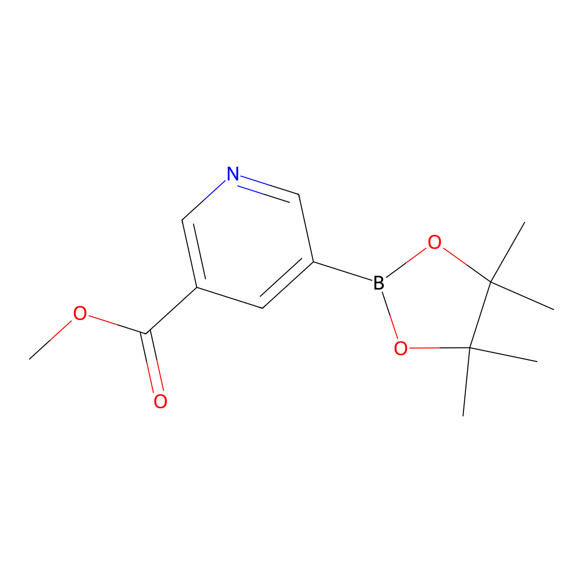 3-(Methoxycarbonyl)pyridine-5-boronic acid, pinacol ester molecular structure, CAS 102571-89-1