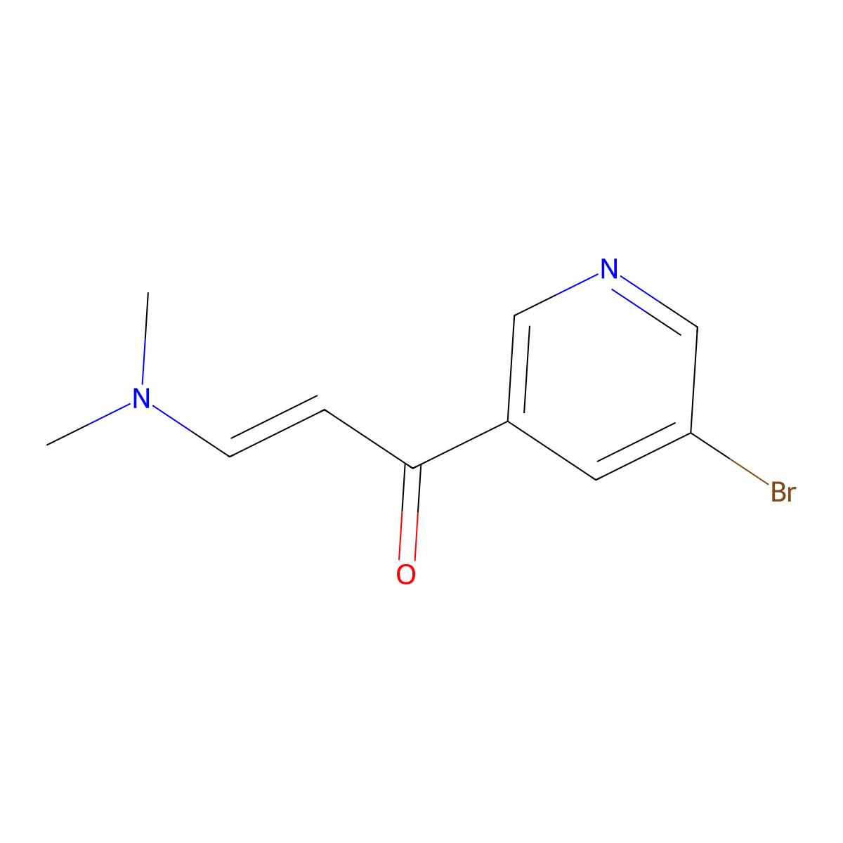 1-(5-Bromopyridin-3-yl)-3-(dimethylamino)prop-2-en-1-one molecular structure, CAS 1025717-28-5