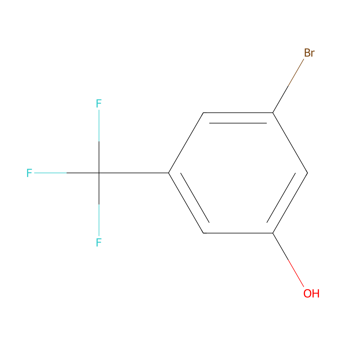 3-Bromo-5-(trifluoromethyl)phenol molecular structure, CAS 1025718-84-6