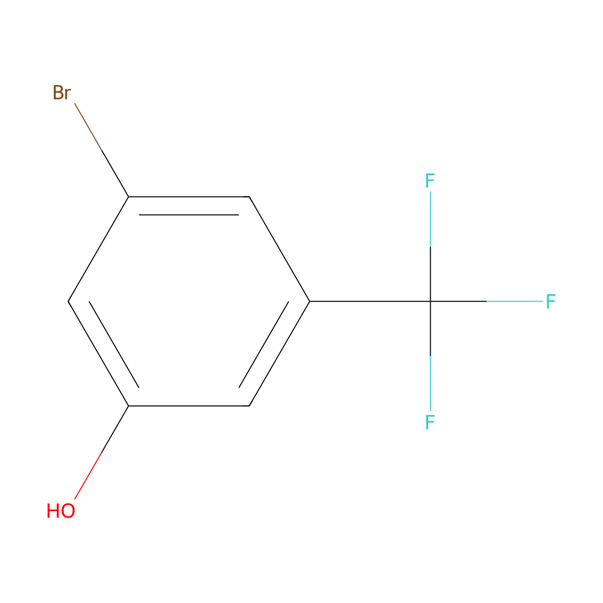 3-Bromo-5-(trifluoromethyl)phenol molecular structure, CAS 1025718-84-6