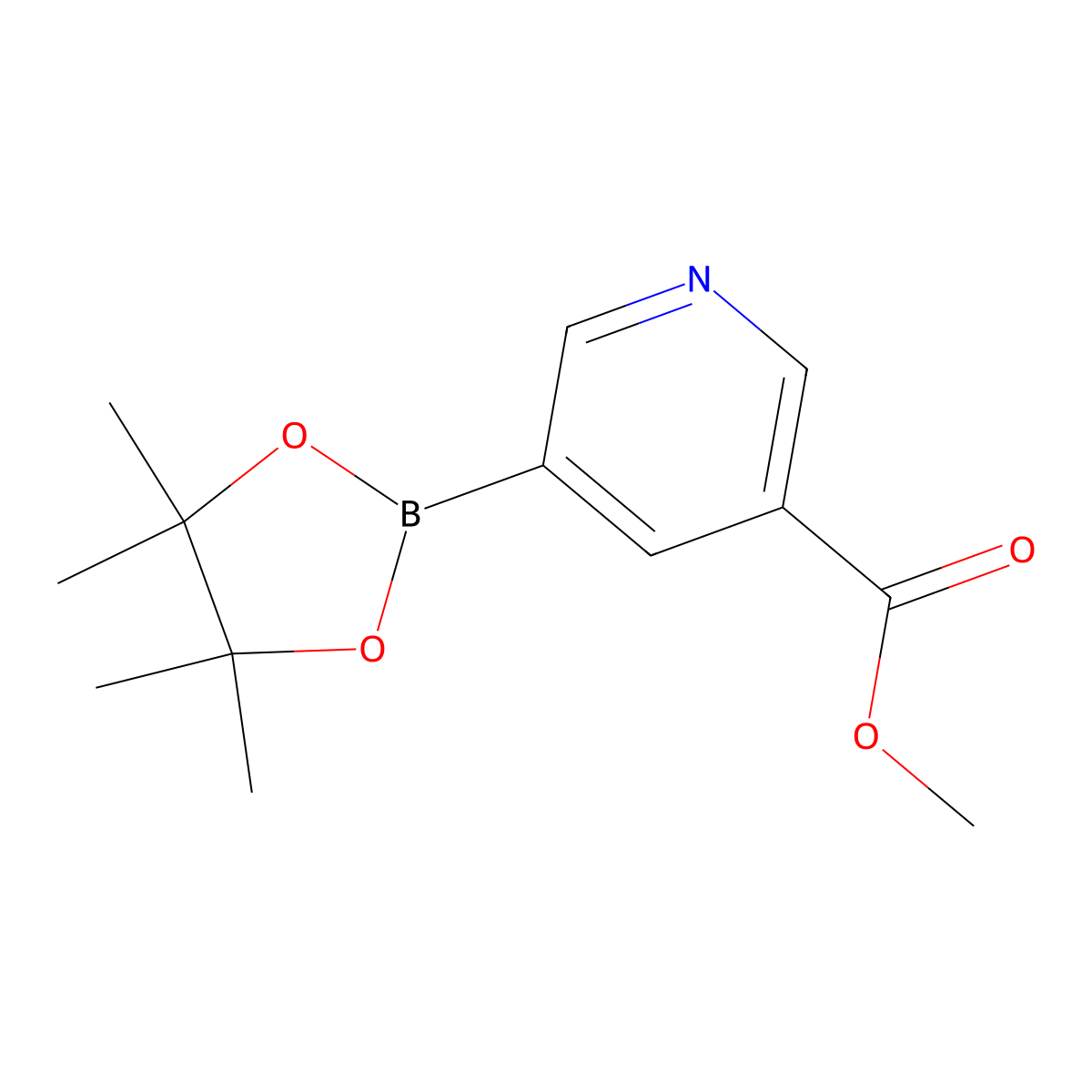 3-(Methoxycarbonyl)pyridine-5-boronic acid, pinacol ester molecular structure, CAS 1025718-91-5