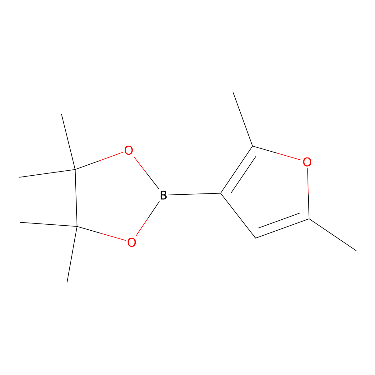 2-(2,5-Dimethylfuran-3-yl)-4,4,5,5-tetramethyl-1,3,2-dioxaborolane molecular structure, CAS 1025718-96-0