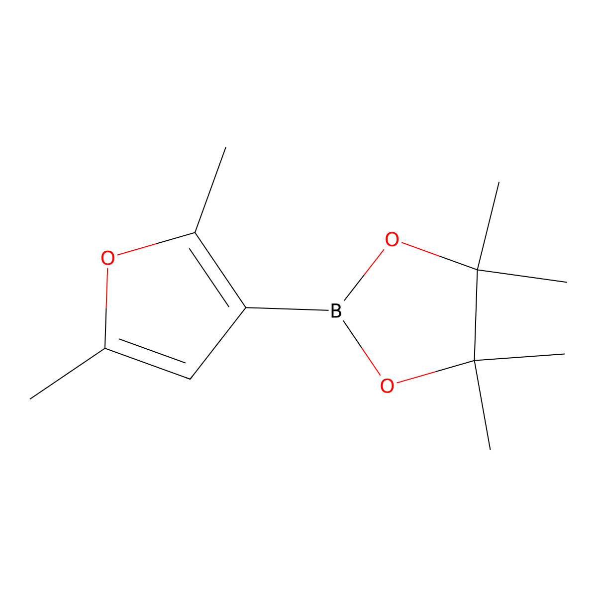 2-(2,5-Dimethylfuran-3-yl)-4,4,5,5-tetramethyl-1,3,2-dioxaborolane molecular structure, CAS 1025718-96-0