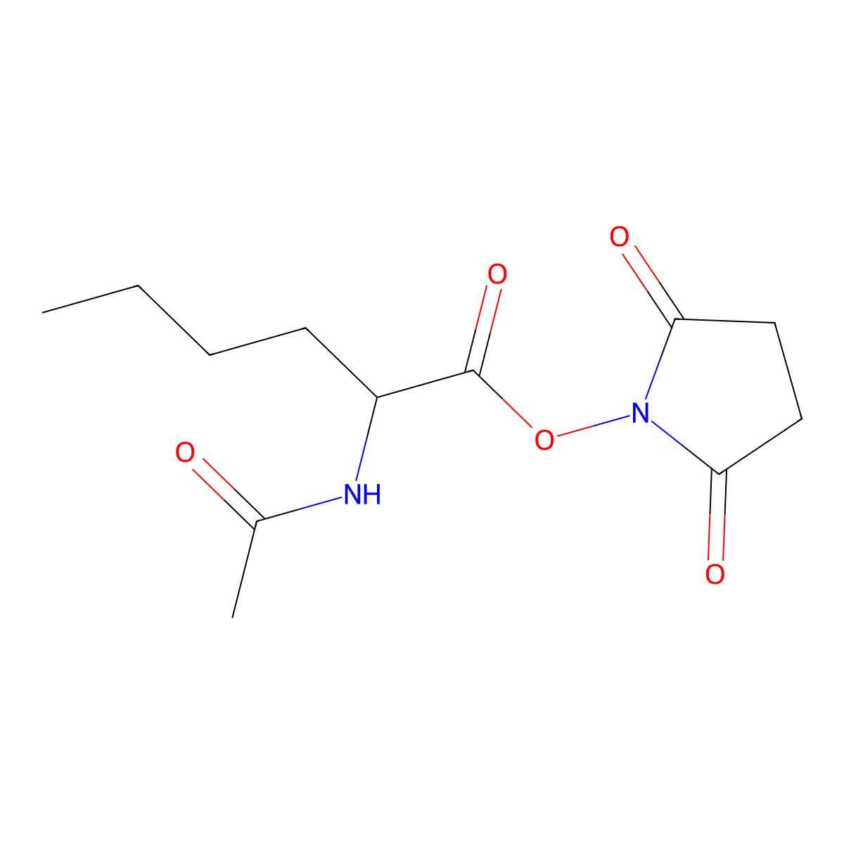 N-alpha-Acetyl-L-norleucine succinimidyl ester (Ac-L-Nle-OSu) molecular structure, CAS 1025724-61-1