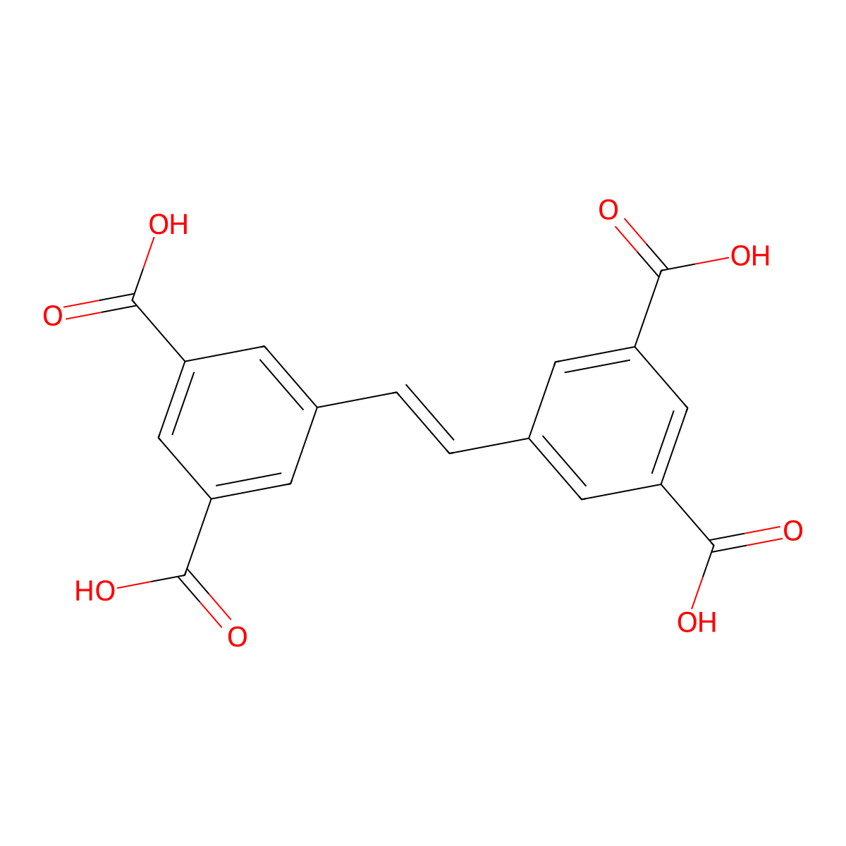(E)-5,5'-(Ethene-1,2-diyl)diisophthalic acid molecular structure, CAS 1025726-44-6