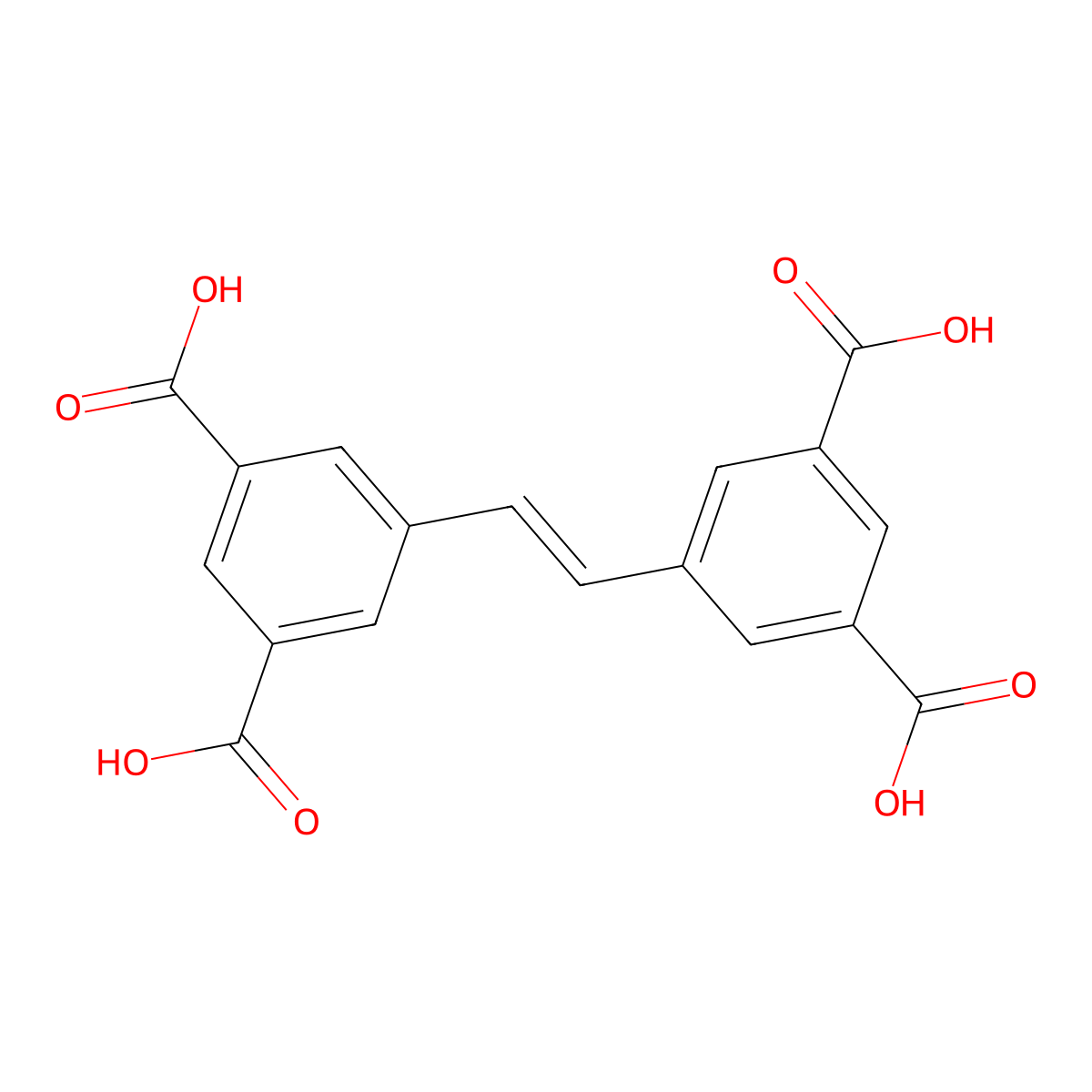 (E)-5,5'-(Ethene-1,2-diyl)diisophthalic acid molecular structure, CAS 1025726-44-6