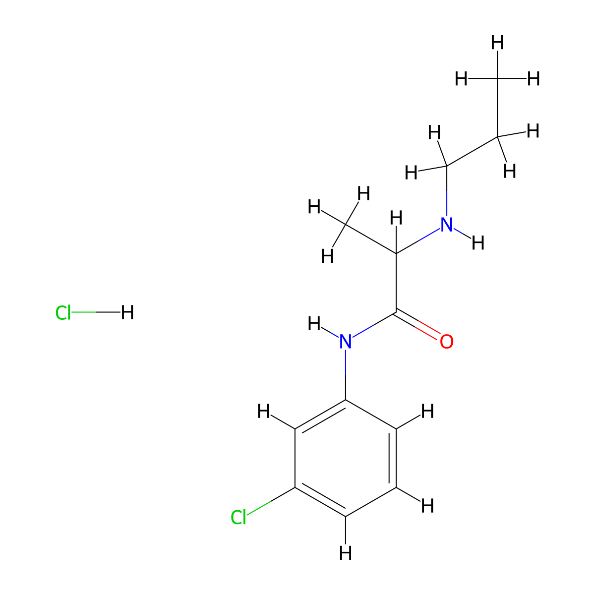 N-(3-chlorophenyl)-2-(propylamino)propanamide hydrochloride molecular structure, CAS 1025735-37-8