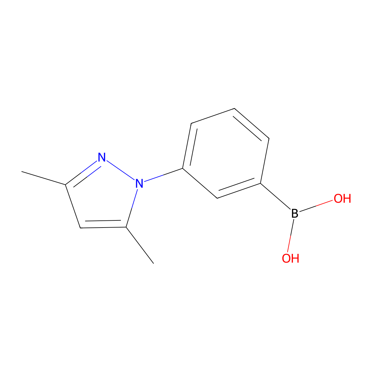 (3-(3,5-Dimethyl-1H-pyrazol-1-yl)phenyl)boronic acid molecular structure, CAS 1025735-46-9