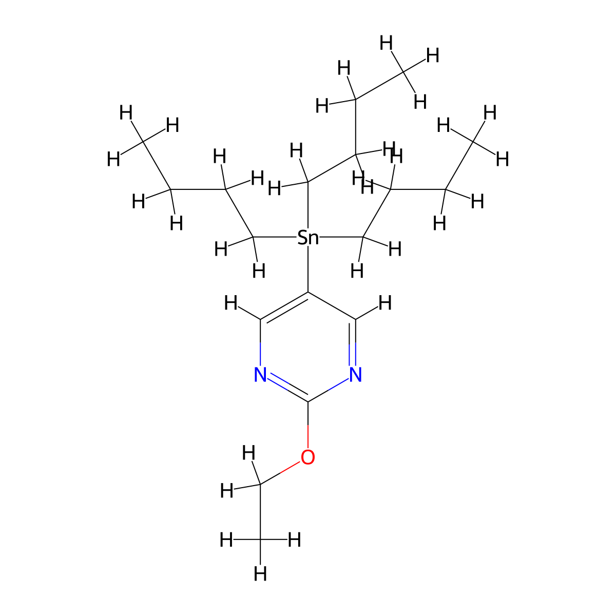 2-Ethoxy-5-(tributylstannyl)pyrimidine molecular structure, CAS 1025746-10-4