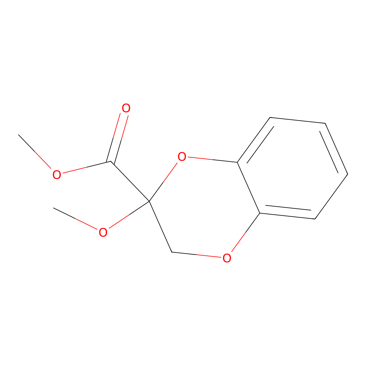 methyl 3-methoxy-2H-1,4-benzodioxine-3-carboxylate molecular structure, CAS 102575-14-4