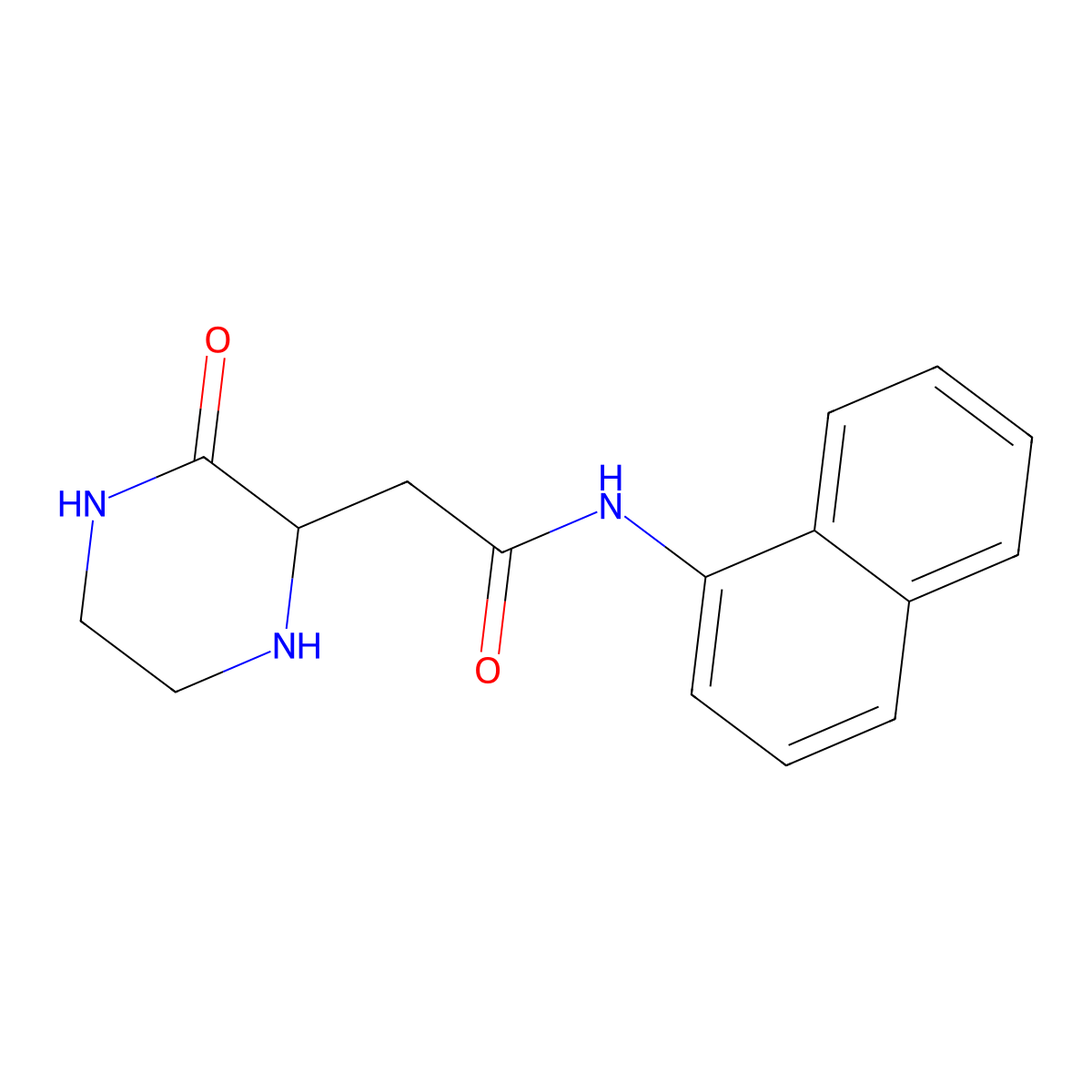 N-(naphthalen-1-yl)-2-(3-oxopiperazin-2-yl)acetamide molecular structure, CAS 1025758-22-8
