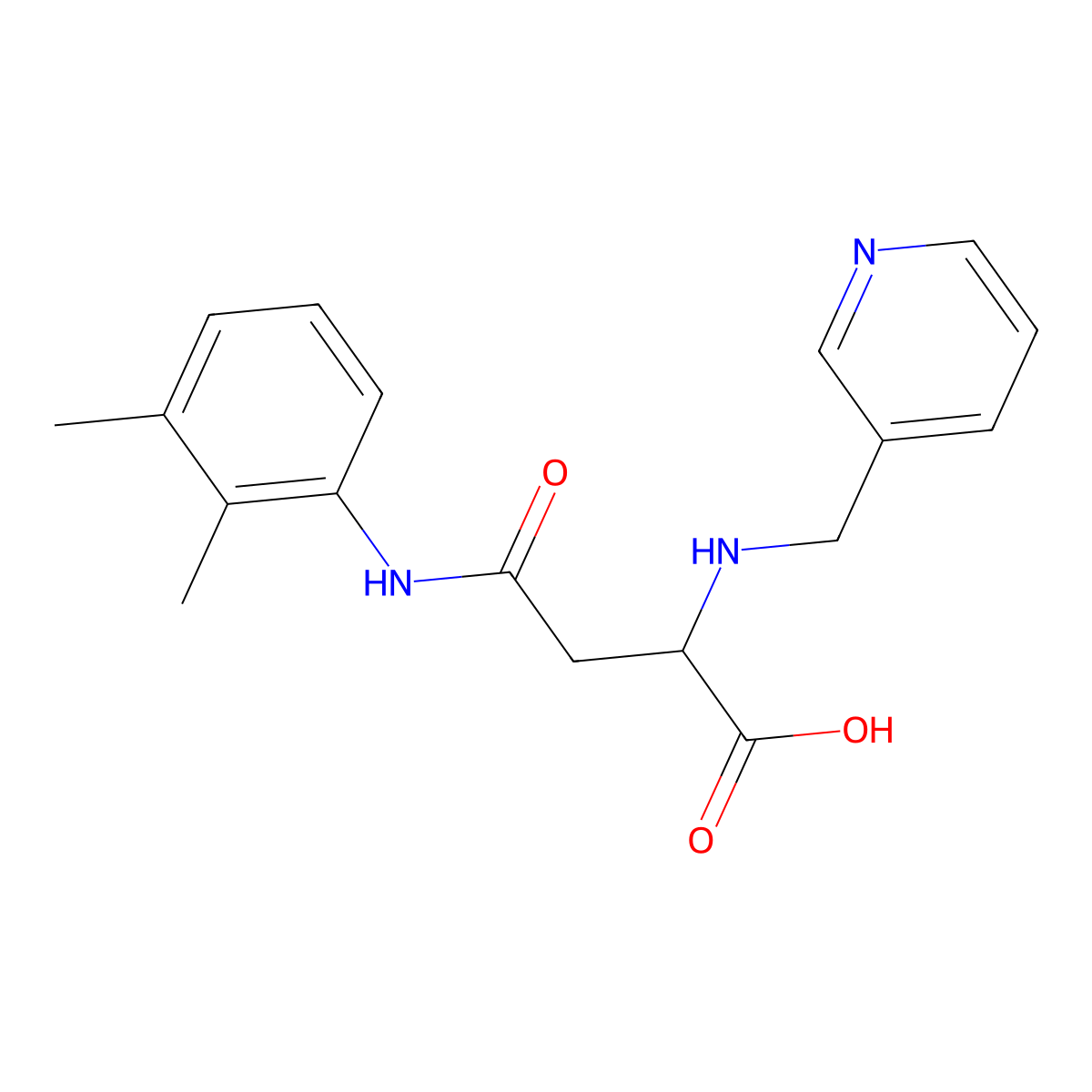 4-(2,3-Dimethylanilino)-4-oxo-2-(pyridin-3-ylmethylamino)butanoic acid molecular structure, CAS 1025759-17-4