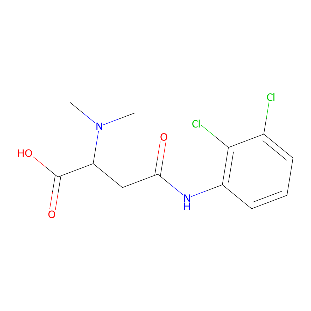 4-(2,3-Dichloroanilino)-2-(dimethylamino)-4-oxobutanoic acid molecular structure, CAS 1025759-21-0