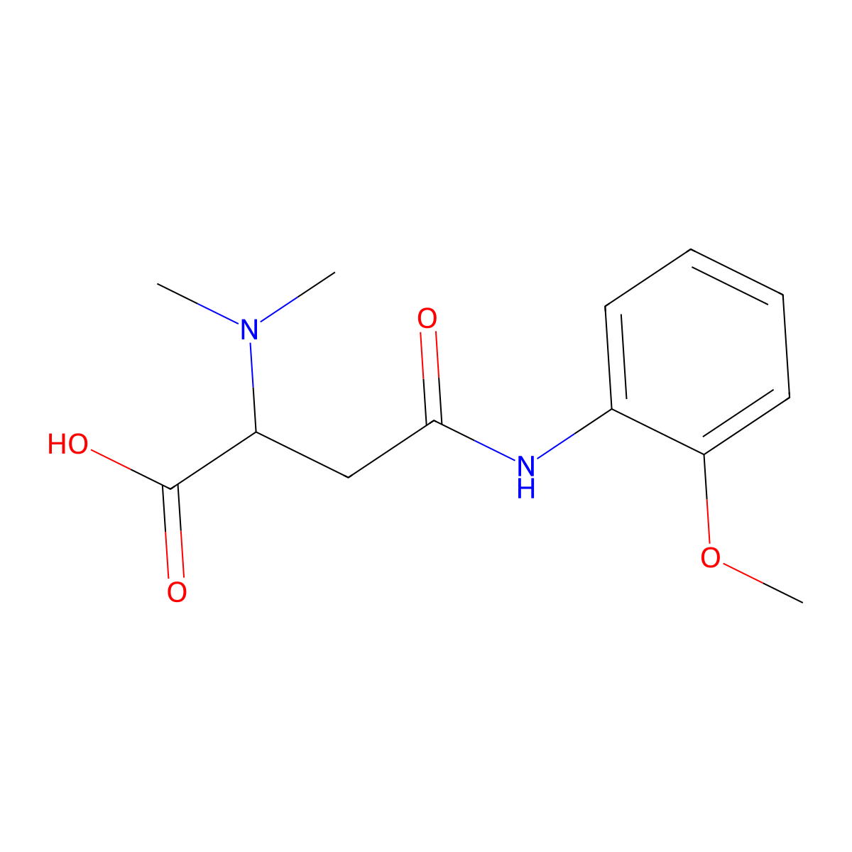 2-(Dimethylamino)-4-(2-methoxyanilino)-4-oxobutanoic acid molecular structure, CAS 1025759-33-4