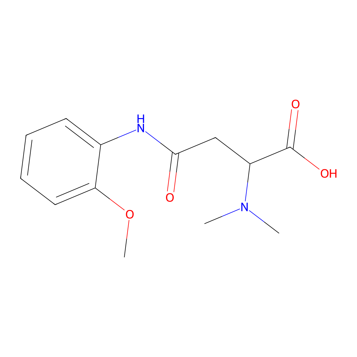 2-(Dimethylamino)-4-(2-methoxyanilino)-4-oxobutanoic acid molecular structure, CAS 1025759-33-4