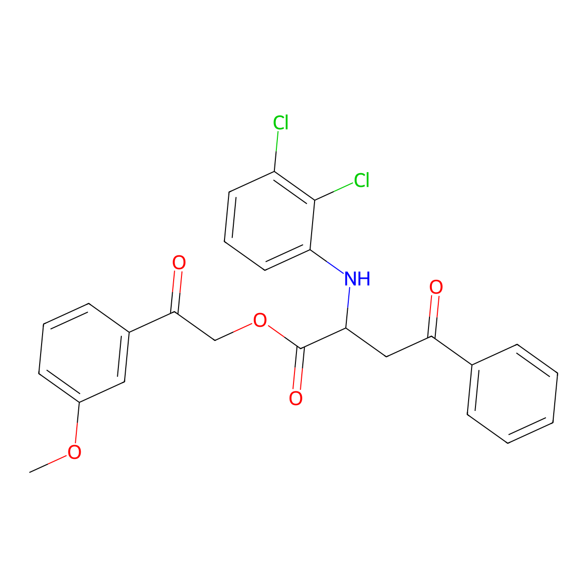 [2-(3-Methoxyphenyl)-2-oxoethyl] 2-(2,3-dichloroanilino)-4-oxo-4-phenylbutanoate molecular structure, CAS 1025759-37-8