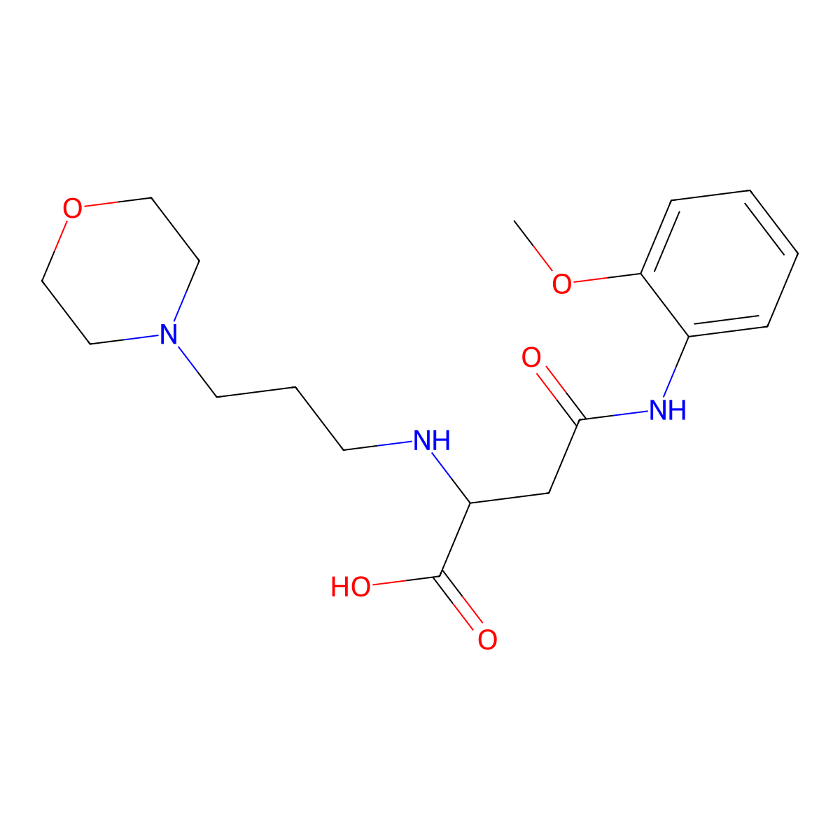 4-((2-Methoxyphenyl)amino)-2-((3-morpholinopropyl)amino)-4-oxobutanoic acid molecular structure, CAS 1025759-45-8