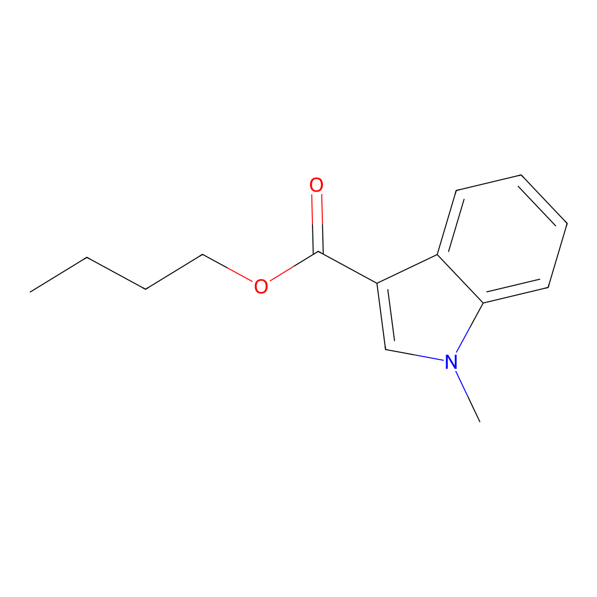 1-Methyl-1H-indole-3-carboxylic acid butyl ester molecular structure, CAS 1025760-25-1
