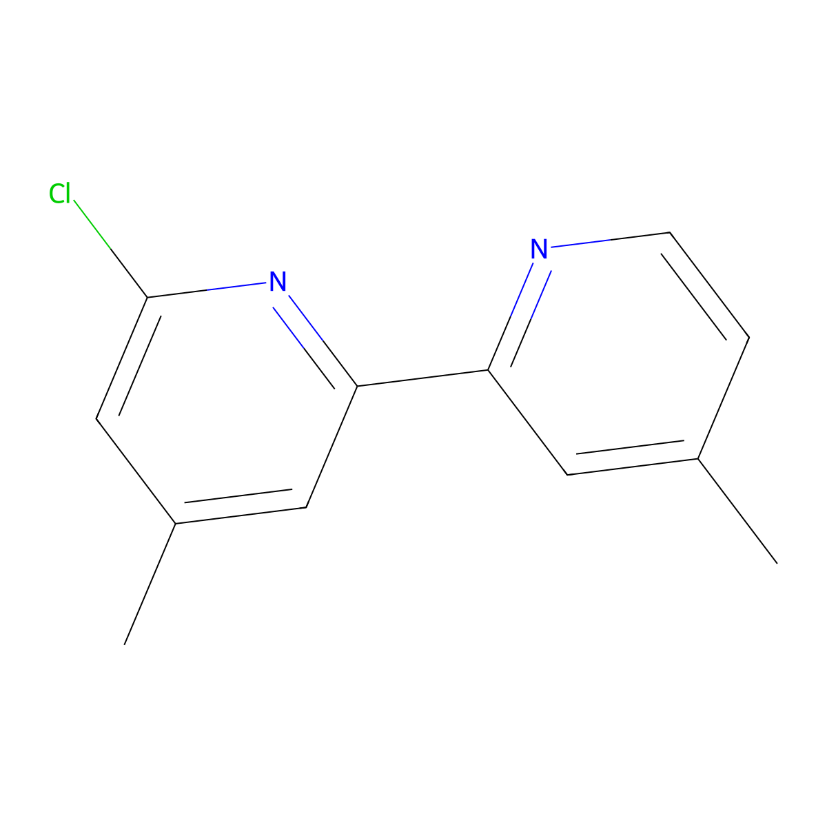 6-Chloro-4,4'-dimethyl-2,2'-bipyridine molecular structure, CAS 1025763-34-1