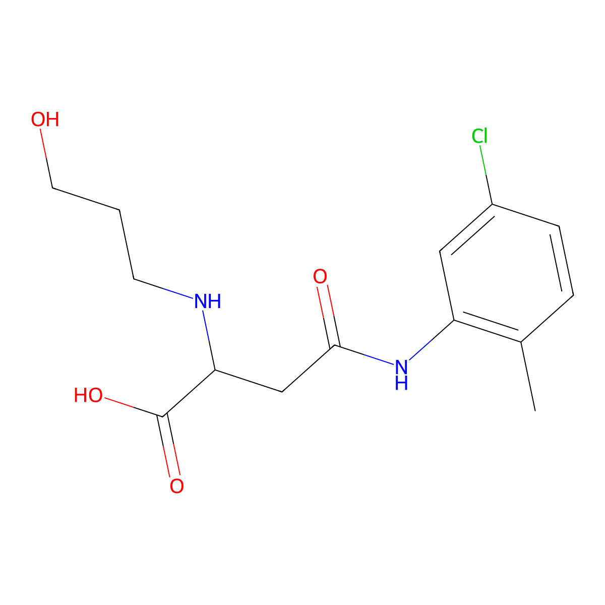 4-((5-Chloro-2-methylphenyl)amino)-2-((3-hydroxypropyl)amino)-4-oxobutanoic acid molecular structure, CAS 1025763-43-2