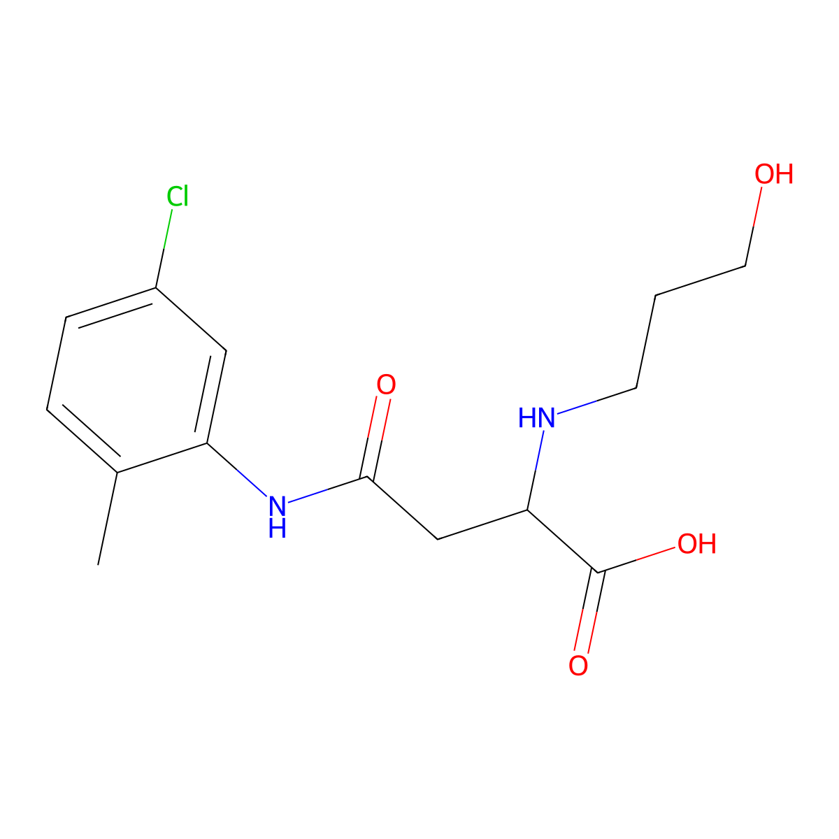 4-((5-Chloro-2-methylphenyl)amino)-2-((3-hydroxypropyl)amino)-4-oxobutanoic acid molecular structure, CAS 1025763-43-2